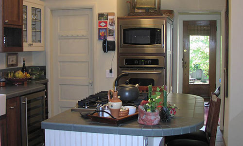 remodeled kitchen facing ovens